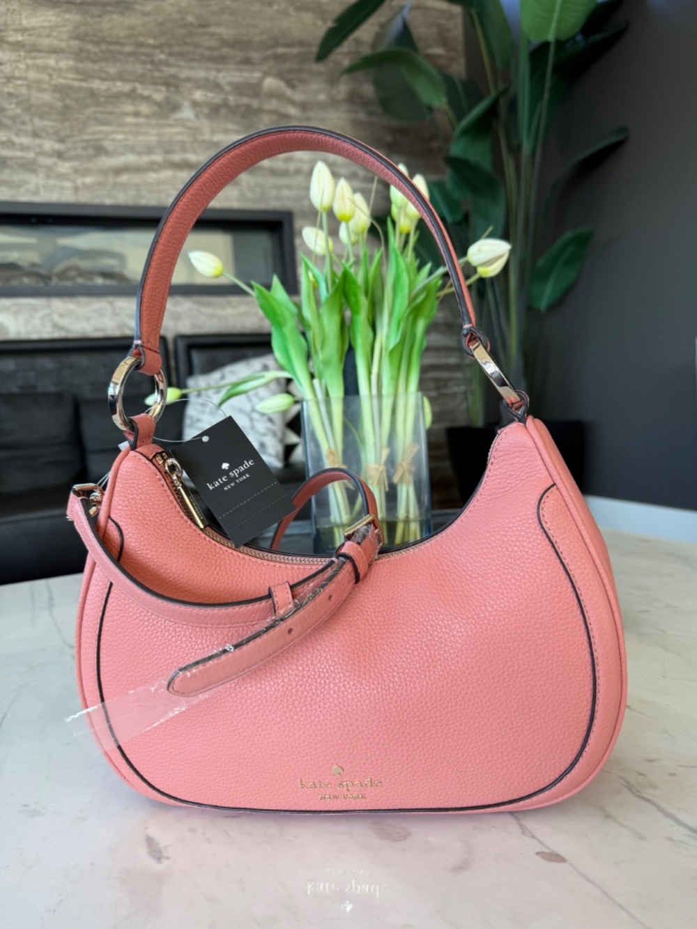 New Kate Spade Leila Pebbled Leather Shoulder Bag - Picture 5 of 16